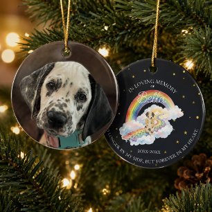 Photo Rainbow Bridge Dog Angel Pet Memorial Ceramic Tree Decoration