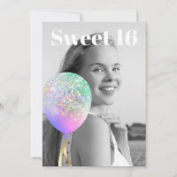 *~* PHOTO - Rainbow Sweet 16 Balloon AP29 Birthday