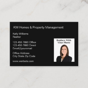 Photo Realtor Business Cards Simple Design