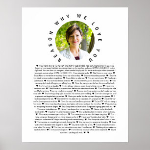 Photo reasons we love you poster