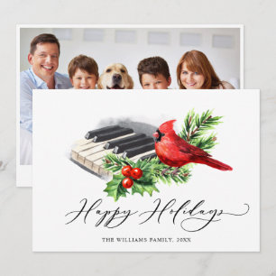 PHOTO Red Cardinal Bird Christmas Greeting Holiday Card