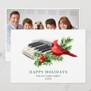 PHOTO Red Cardinal Bird Christmas Greeting Holiday Card