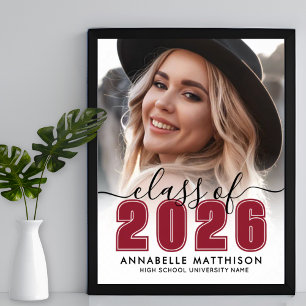Photo Red Graduation Party Sign