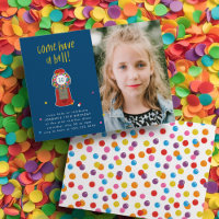 Photo Red Gumball Machine Candy Bubble Gum Party