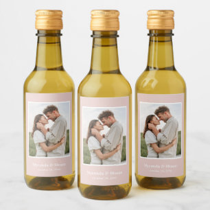 Photo Rehearsal Dinner Blush Pink Wine Label