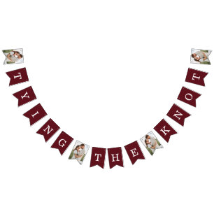 Photo Rehearsal Dinner Burgundy Bunting Flags