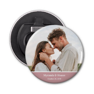 Photo Rehearsal Dinner Dusty Rose Bottle Opener