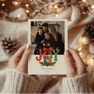 Photo Religious Nativity Christmas Holiday Card