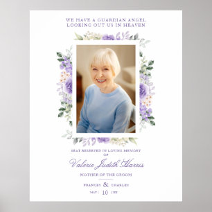 Photo Remembrance Wedding Dear Ones Purple Shades Poster