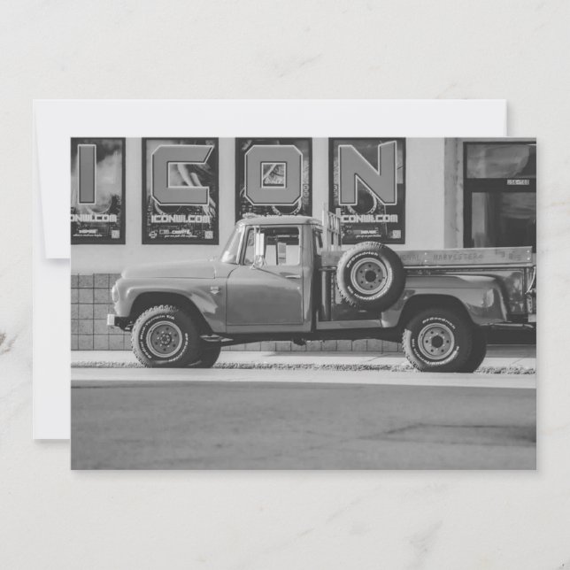 Photo Reprint American Pickup Truck Invitation (Front)