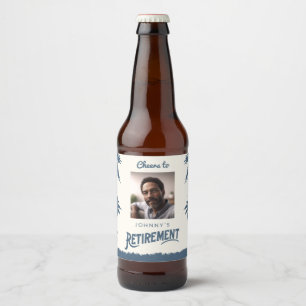 Photo retirement beer bottle label