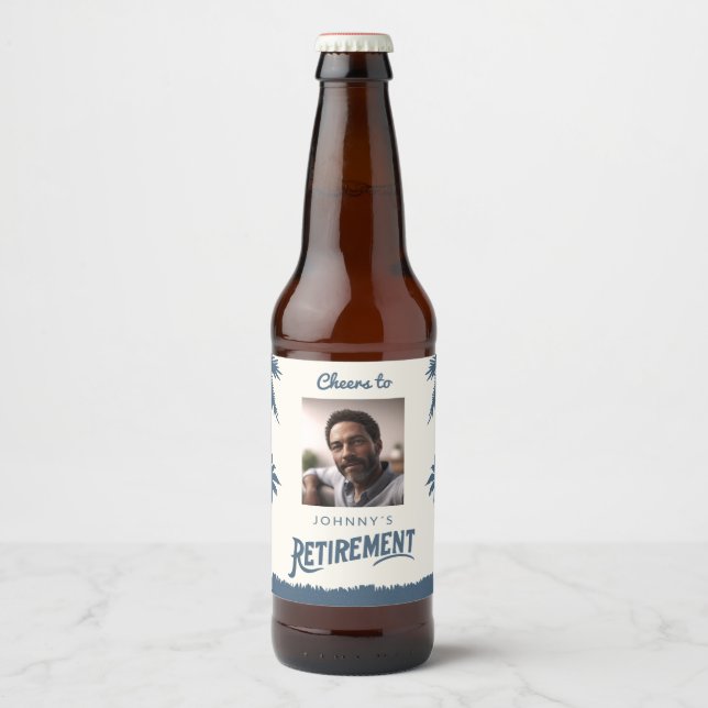 Photo retirement beer bottle label (Front)