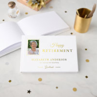 Photo Retirement Party Gold Foil
