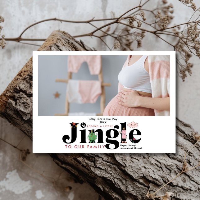 Photo Retro Baby Pregnancy Announcement (Creator Uploaded)