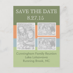 Photo Reunion Save the Date Announcement Postcard