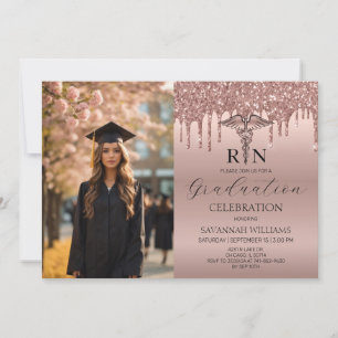 Photo RN Nursing Graduation Celebration Invitation