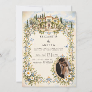 Photo Romantic Daisy Garden Wedding Invitation