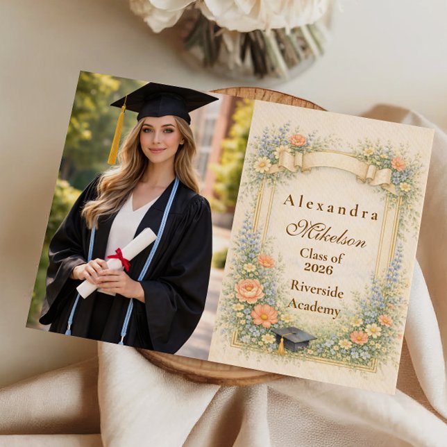Photo Romantic Pastel Graduation Party Announcement (Creator Uploaded)