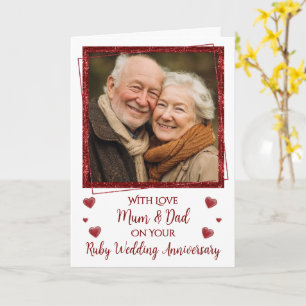 Photo Ruby Wedding Anniversary 40 years Card