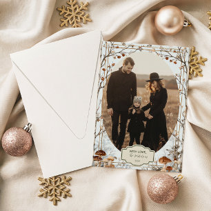 Photo Rustic Nature-Inspired Holiday Card