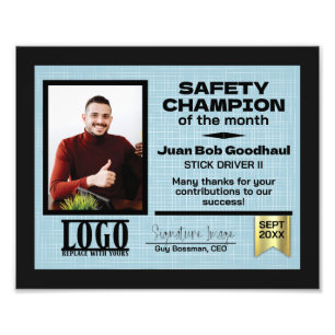 Photo safety employee of the month recognition