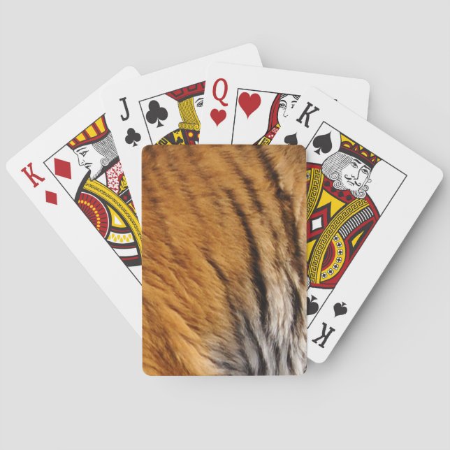Photo-sampled Tiger Stripes Big Cat Wildlife Playing Cards (Back)