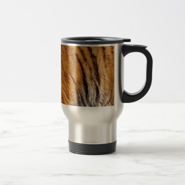 Photo-sampled Tiger Stripes Big Cat Wildlife Travel Mug (Right)