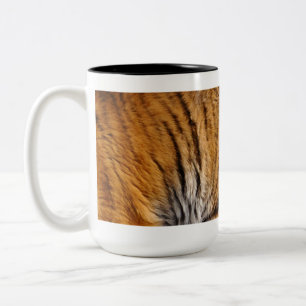 Photo-sampled Tiger Stripes Big Cat Wildlife Two-Tone Coffee Mug