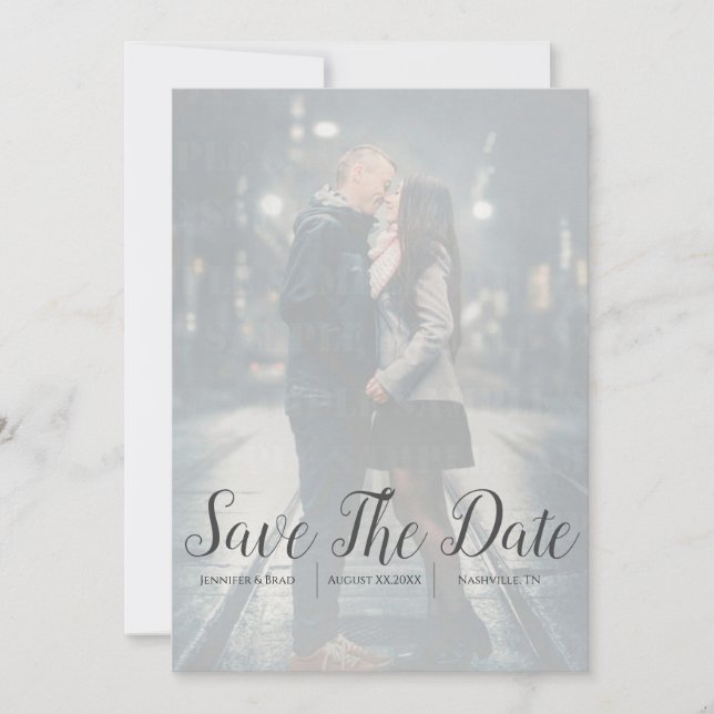 Photo Save The Date Announcement (Front)