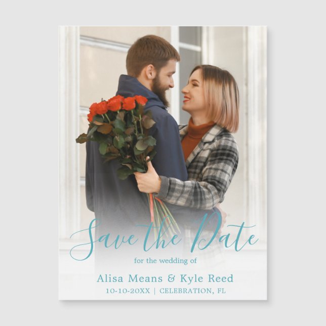 Photo Save the Date Announcement Magnet (Front)