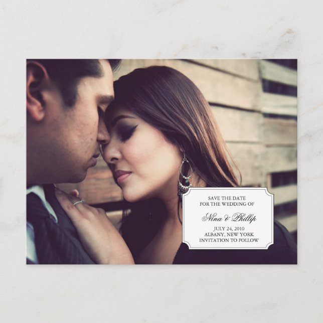 photo save the date announcement postcard (Front)