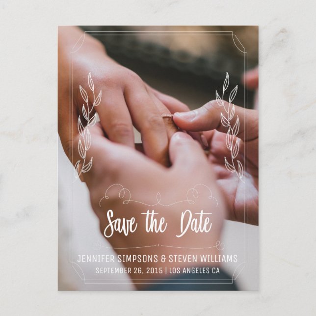 Photo Save the Date Announcement Postcard (Front)