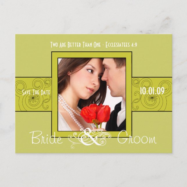 Photo Save The Date Announcement Postcard (Front)