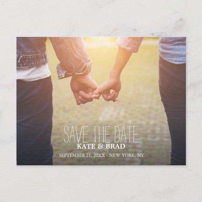 Photo Save the Date Announcement Postcard (Front)