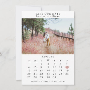 Photo Save The Date Calendar