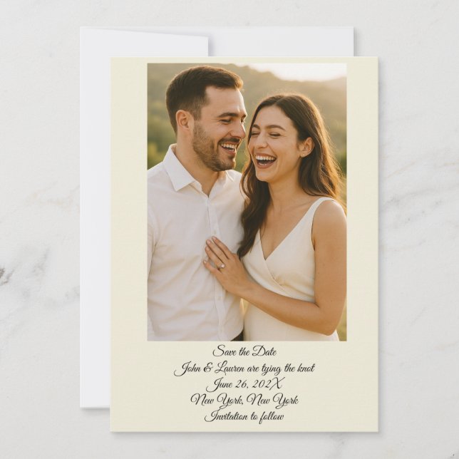 Photo Save The Date Card (Front)