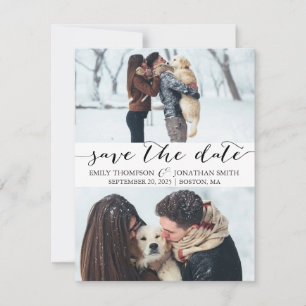 Photo Save the Date Card with Two Pictures