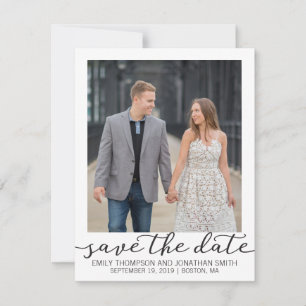 Photo Save the Date Card with White Border