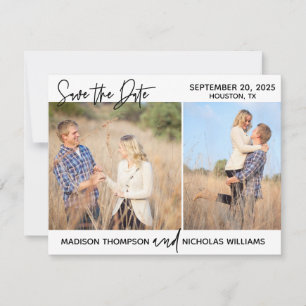 Photo Save the Date Cards with Two Pictures