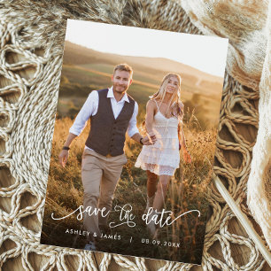 Photo Save the Date for Wedding Invitation Card