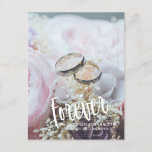 Photo Save the Date forever floral Announcement Postcard