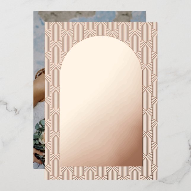 Photo Save The Date Gold Foil Card (Front/Back)