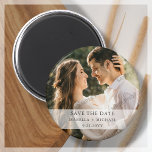 Photo Save The Date Magnet<br><div class="desc">Customisable Save the Date magnet,  featuring a photo with opaque area for your details.</div>