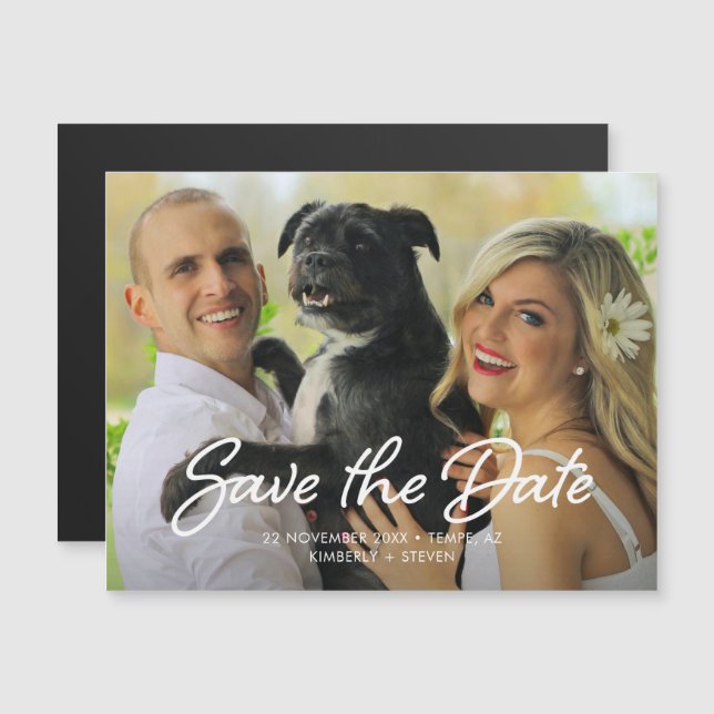Photo Save the Date Magnetic Invitation (Front/Back)