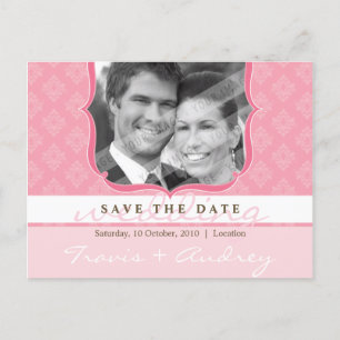 PHOTO SAVE THE DATE :: pictureframe elegance 6 Announcement Postcard
