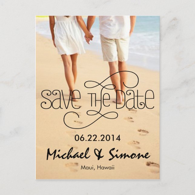 Photo Save The Date Postcard (Front)