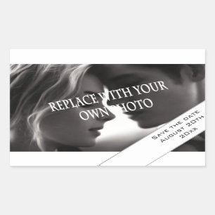 Photo save the date sticker