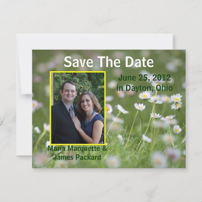 Photo Save The Date Wedding Announcement (Front)
