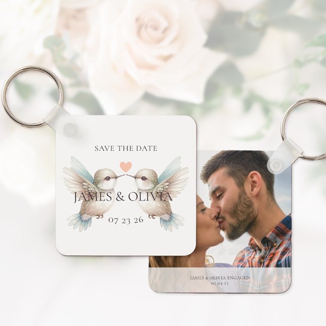 Photo Save the Date Wedding Theme Keychain (Photo Save the Date Wedding Themed Keychain)
