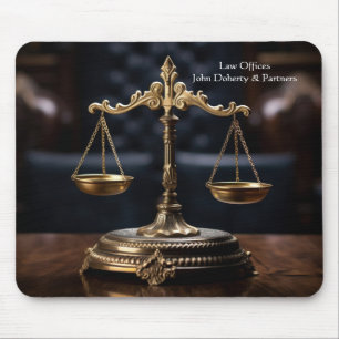 Photo Scales of Justice   Lawyer Mouse Mat